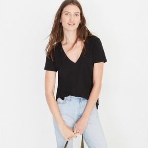 Madewell Whispering Cotton V-neck tee size small.